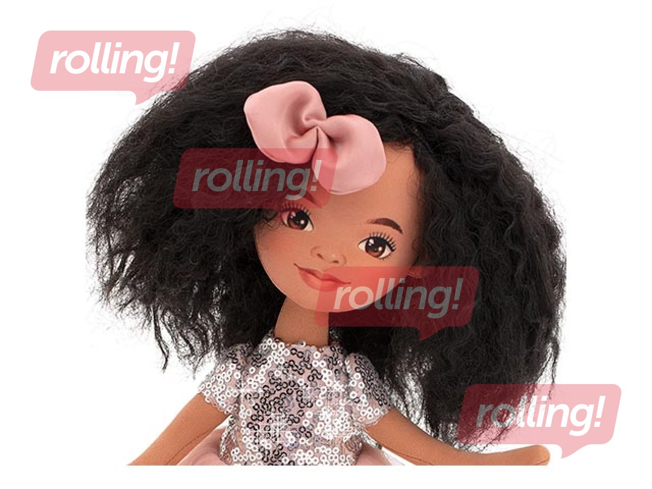 Sweet Sisters lelle Tīna rozā kleitā ar fliteriem, 32 cm