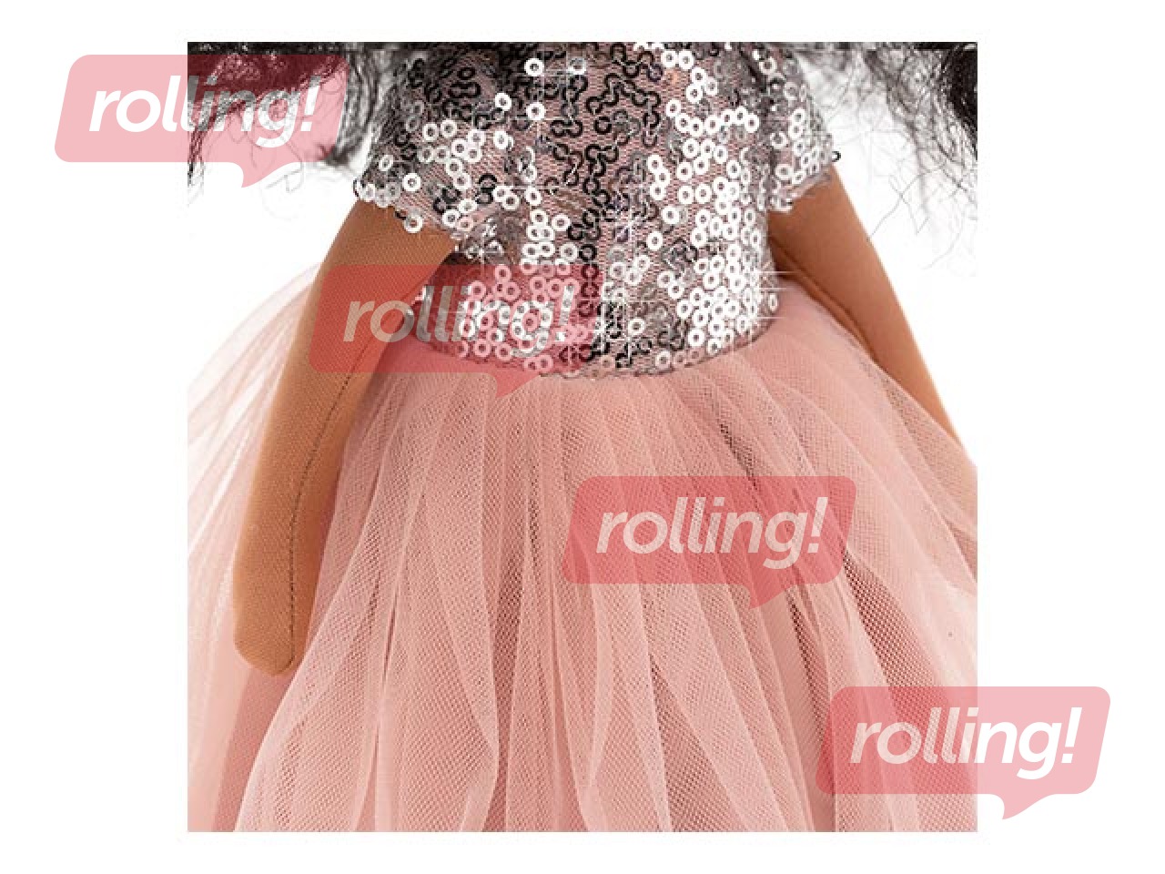 Sweet Sisters lelle Tīna rozā kleitā ar fliteriem, 32 cm