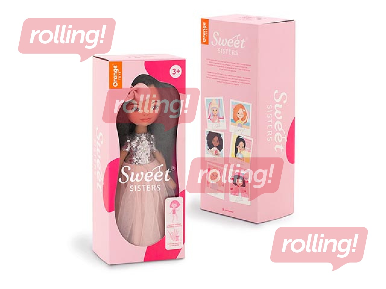 Sweet Sisters lelle Tīna rozā kleitā ar fliteriem, 32 cm