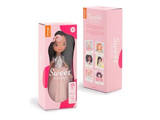 Sweet Sisters lelle Tīna rozā kleitā ar fliteriem, 32 cm