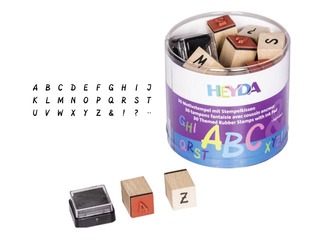 Dekoratīvo zīmogu komplekts, Alfabēts