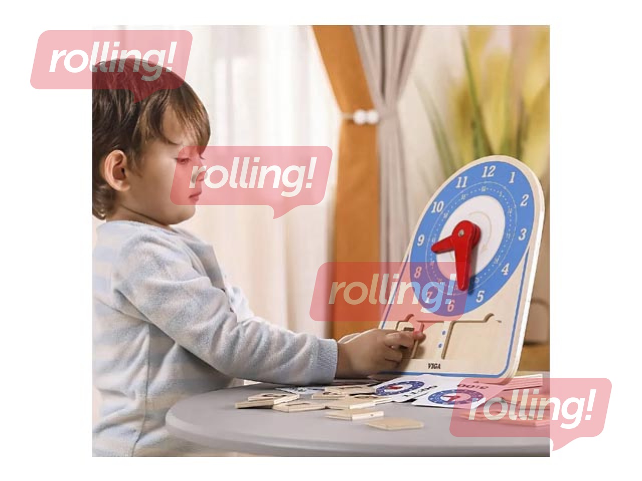 Koka mācību pulkstenis Viga