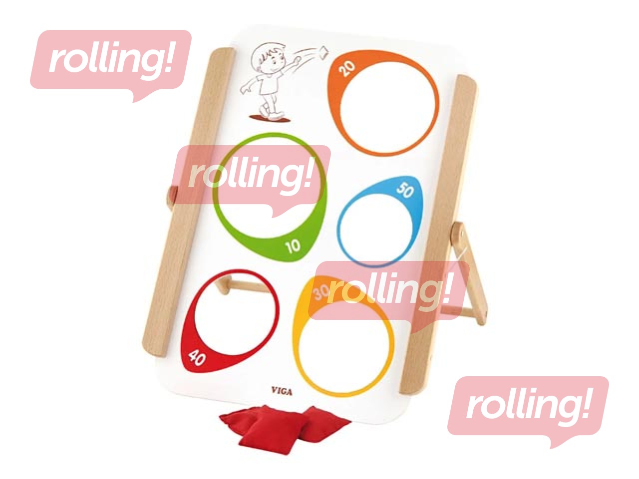 Pupiņu maisu mešanas spēle Viga