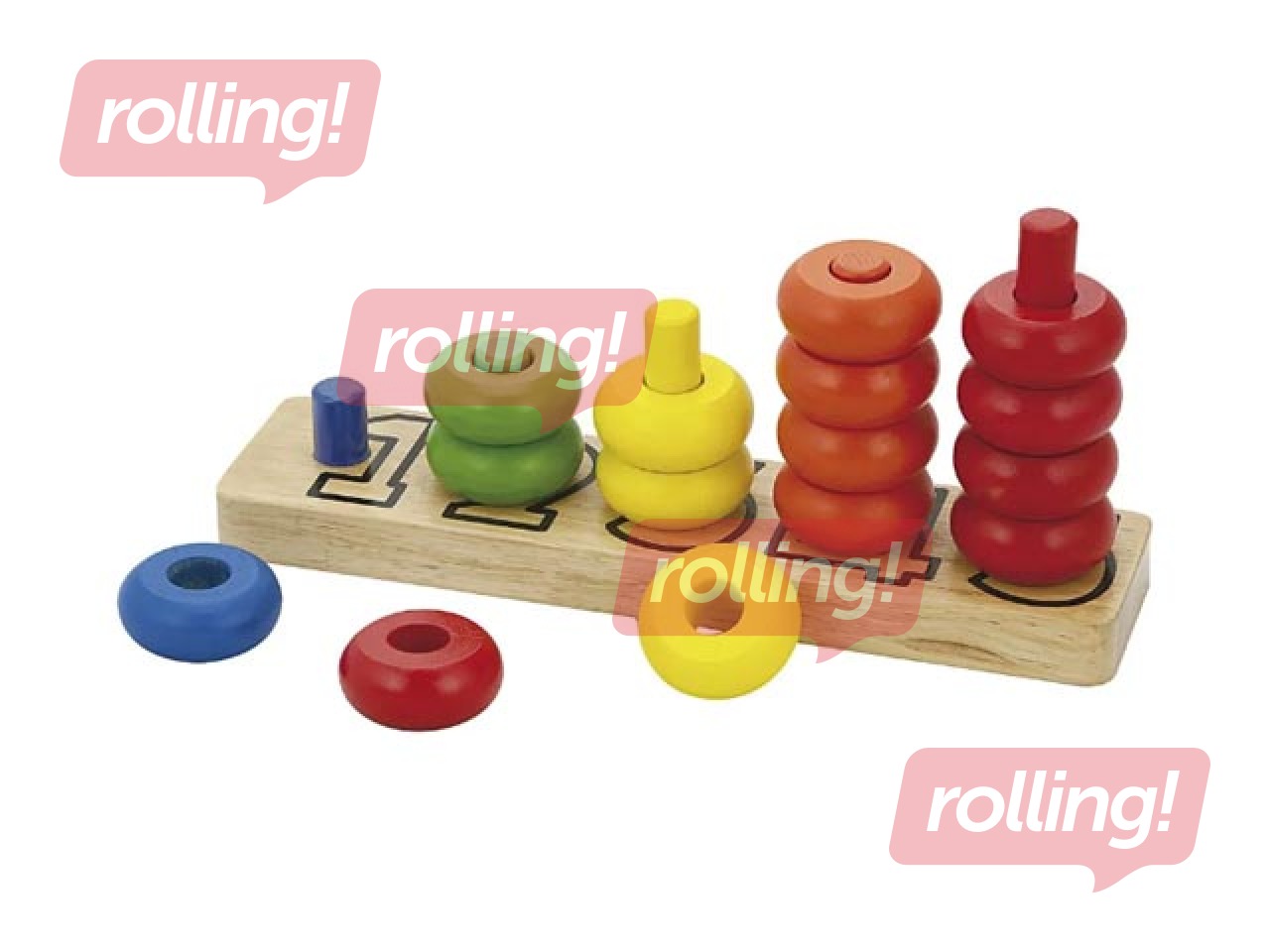 Koka rotaļlieta, skaitāmie kauliņi Viga