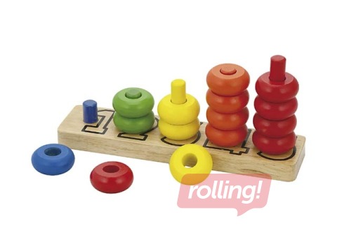 Koka rotaļlieta, skaitāmie kauliņi Viga