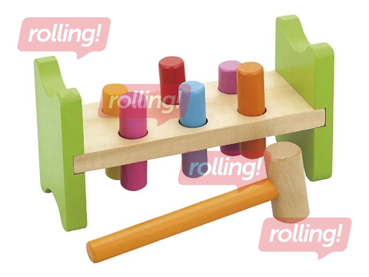 Koka rotaļlieta ar āmuru Viga