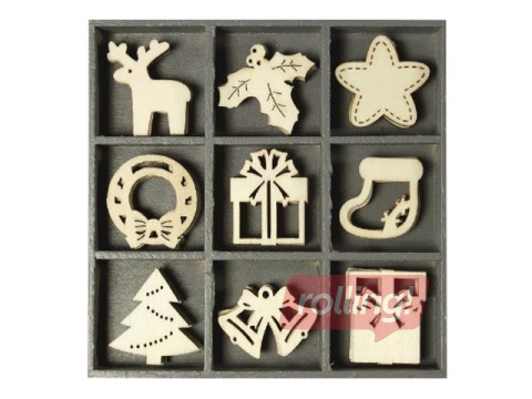 Koka dekori Christmas 1, 45 gab.