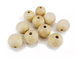 Koka bumbiņas 20mm, 10 gab.