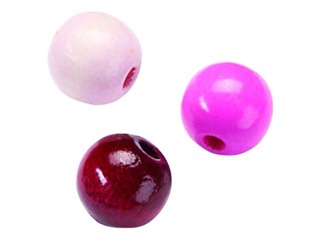 Koka pērlītes 8mm, 85 gab.,violetas-rozā