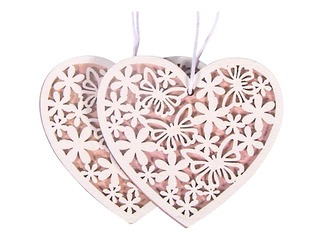 Koka sirdis, D:7 cm, ar aukliņu, 2 gab.