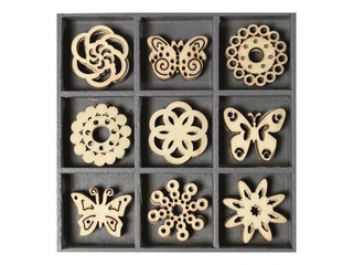 Koka dekori Butterflies-Ornaments, 45 gab.