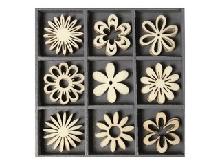 Koka dekori Flowers1, 45 gab.