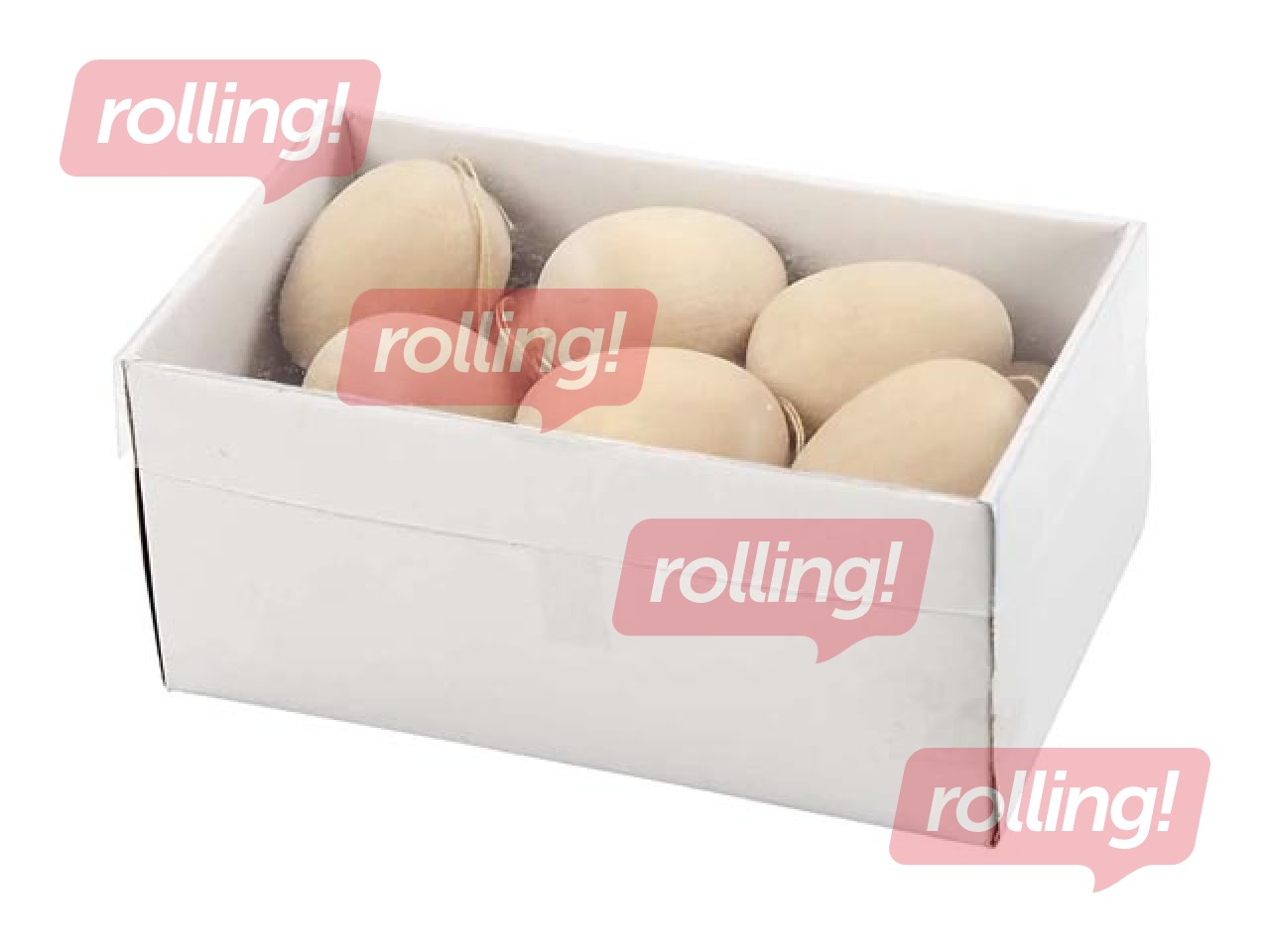 Koka dekors - olas, ar aukliņu, 15 gab.