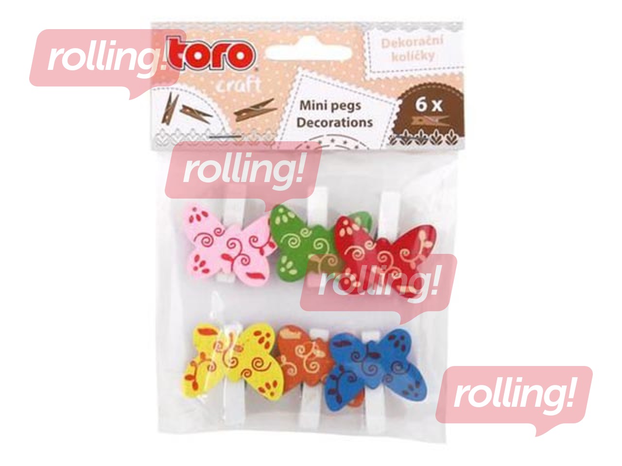 Koka dekoratīvie knaģīši Taurenis, 6gab