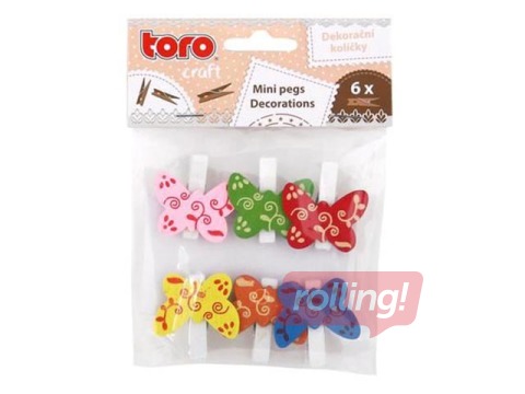 Koka dekoratīvie knaģīši Taurenis, 6gab