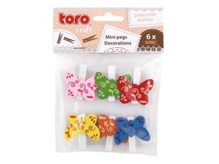 Koka dekoratīvie knaģīši Taurenis, 6gab