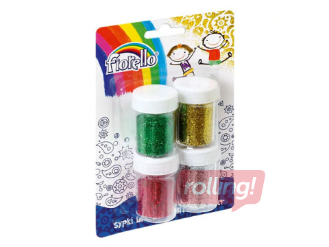 Dekoratīvie spīdumi, Fiorello, 4 x 8g, dažādas krāsas