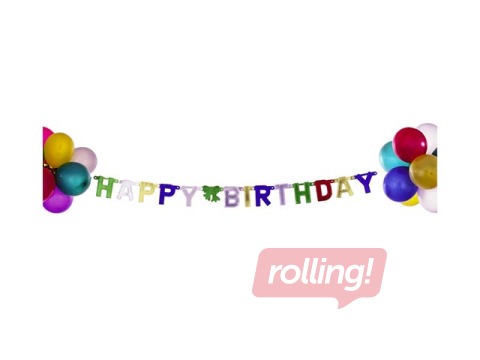 Virtene balonu Happy Birthday, 95cm