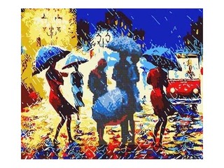 Dimanta mozaīka + gleznošana pēc numuriem, 40x50cm