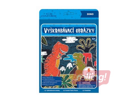 Skrāpējamā grāmatiņa Dino