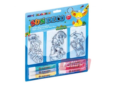 Stikla dekorēšanas krāsu komplekts, Glass Deco Suncatchers SD10B06-D1
