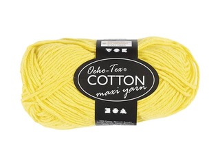 Kokvilnas dzija, dzeltena, 50gr.