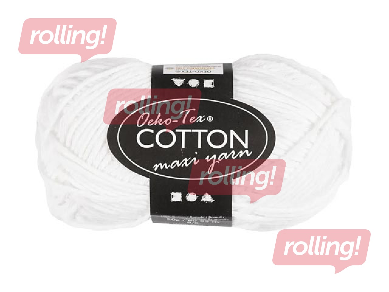 Kokvilnas dzija, balta, 50gr.