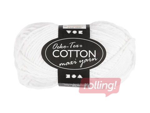 Kokvilnas dzija, balta, 50gr.