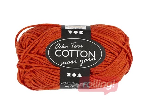 Kokvilnas dzija, sarkana, 50g