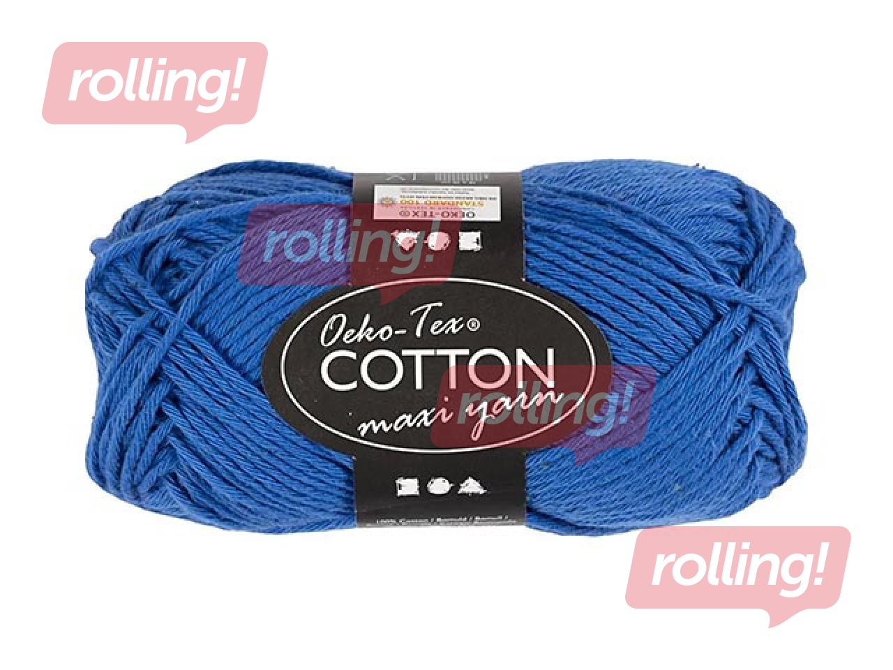 Kokvilnas dzija, zila, 50g