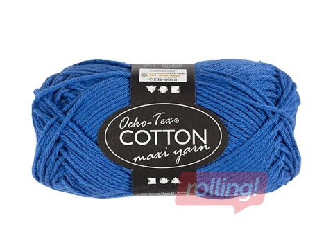 Kokvilnas dzija, zila, 50g