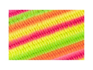 Šenila kociņi (pūkaina stieple), 0.8 x 50cm, 10gab., neon