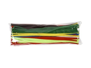 Šenila kociņi (pūkaina stieple), 0.6 x 45cm, 200gab., asorti