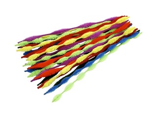 Šenila kociņi (pūkaina stieple), 5-12mm x 30cm, 28gab., asorti