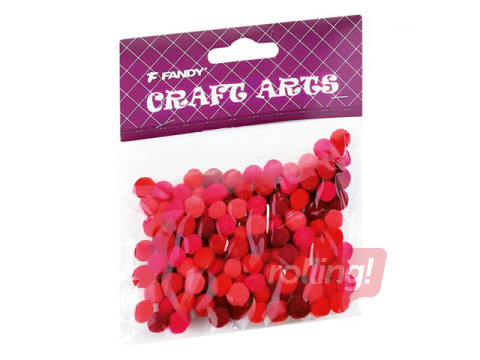 Bumbuļi (pompons), 10-45mm, 120gb., sarkani