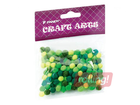 Bumbuļi (pompons), 10-45mm, 120gb., zaļi