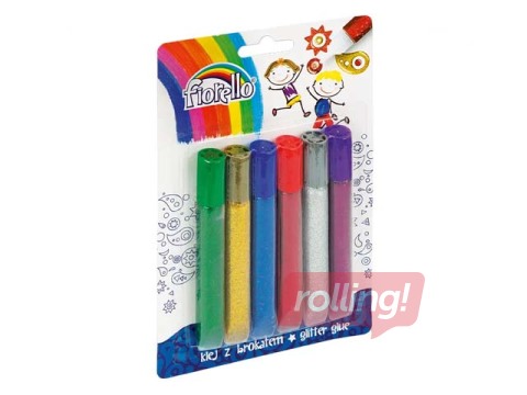 Dekoratīvā līme Fiorello, 6 x 13ml, ar spīdumiem