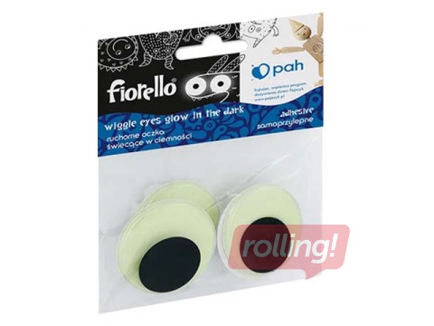 Kustīgās actiņas, Fiorello, 40 mm, 4 gb, pašlīmējošas, fluo