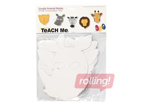 Džungļu dzīvnieku maskas, 16 gab.
