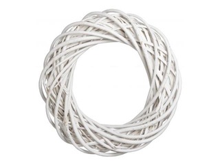 Rotanga vainags, balts, D: 30 cm