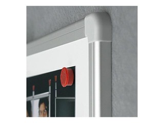 Sienas tāfele alumīnija rāmī 2x3, 250x120 cm, lakota, balta 