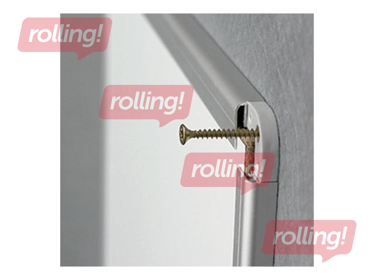 Sienas tāfele alumīnija rāmī 2x3, 250x120 cm, lakota, balta 