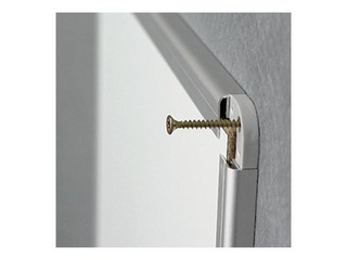 Sienas tāfele alumīnija rāmī 2x3, 250x120 cm, lakota, balta 