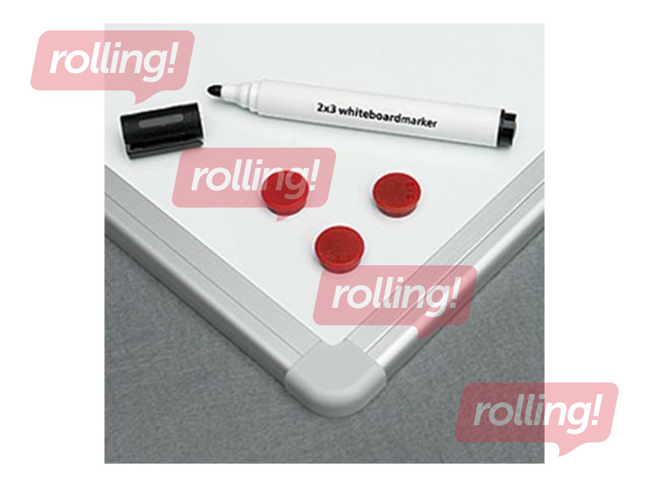 Sienas tāfele alumīnija rāmī 2x3, 250x120 cm, lakota, balta 