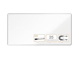 Sienas tāfele alumīnija rāmī Nobo Premium Plus, 240x120 cm, emaljēta virsma, balta 