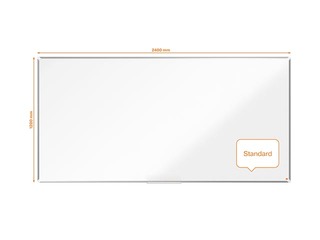 Sienas tāfele alumīnija rāmī Nobo Premium Plus, 240x120 cm, emaljēta virsma, balta 