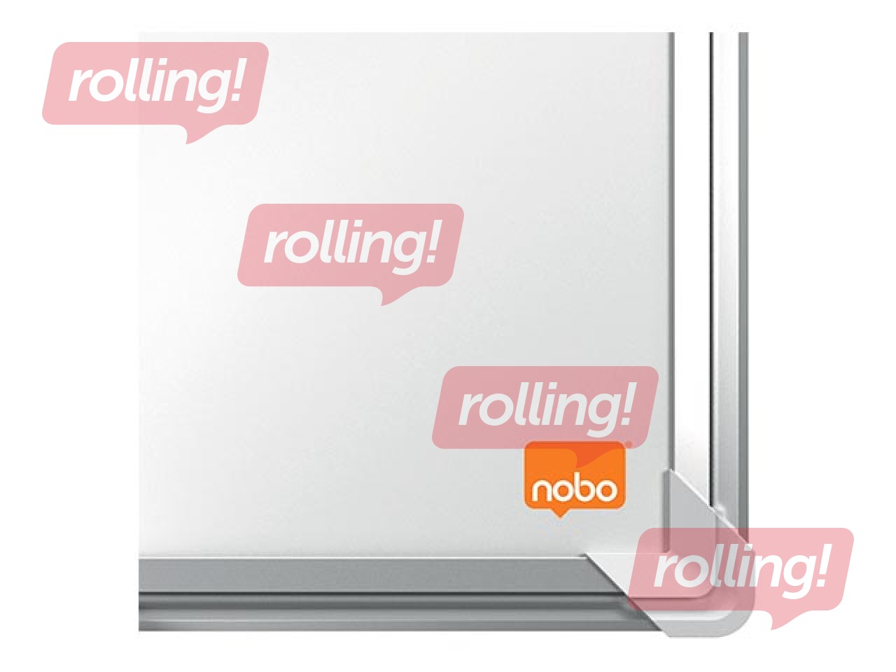 Sienas tāfele alumīnija rāmī Nobo Premium Plus, 240x120 cm, emaljēta virsma, balta 