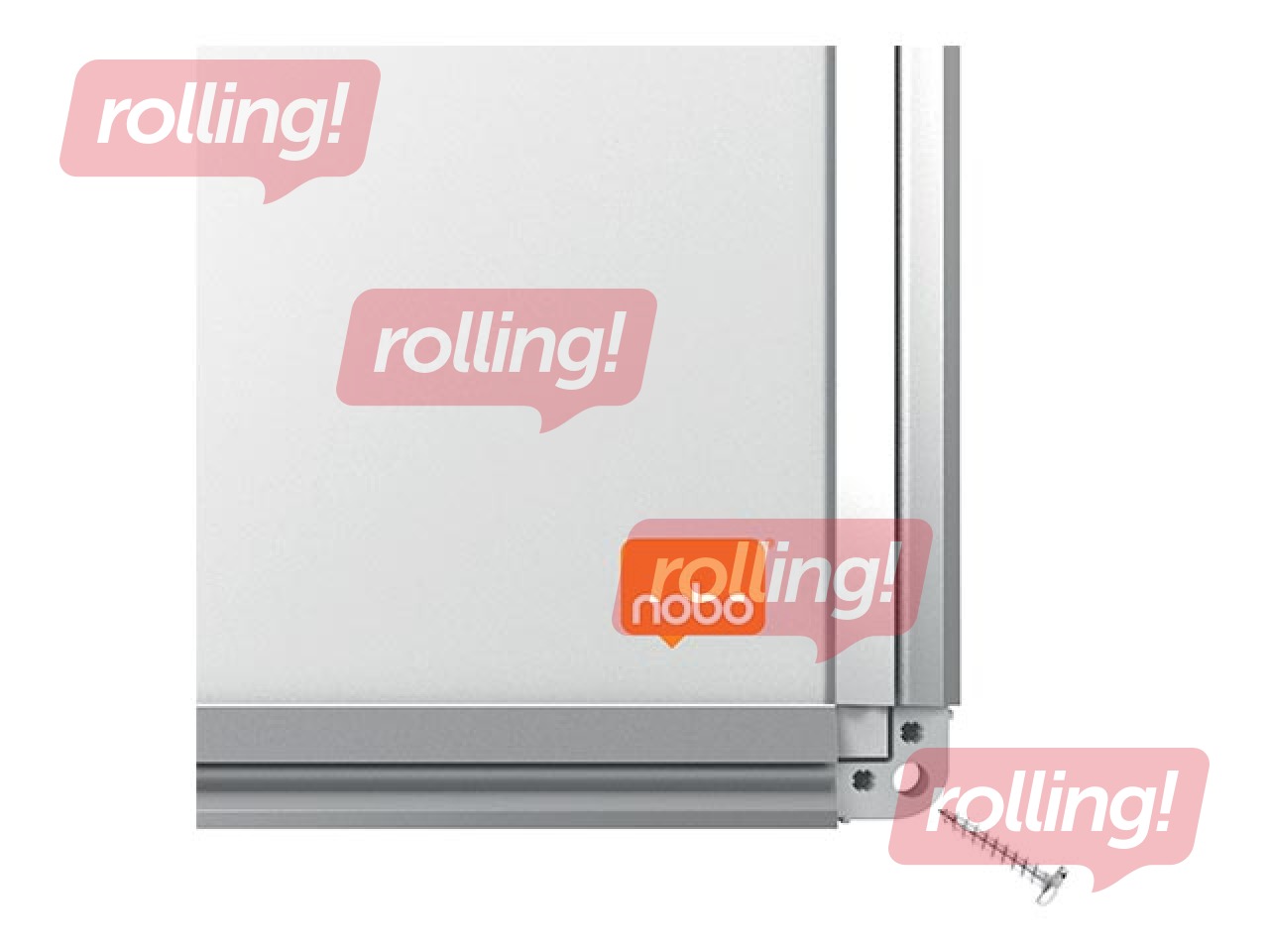 Sienas tāfele alumīnija rāmī Nobo Premium Plus, 240x120 cm, emaljēta virsma, balta 