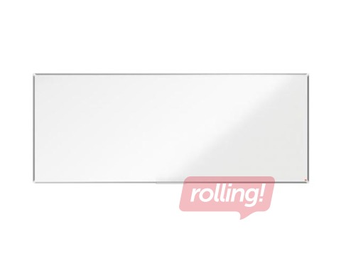 Sienas tāfele alumīnija rāmī Nobo Premium Plus, 300x120 cm, emaljēta virsma, balta 