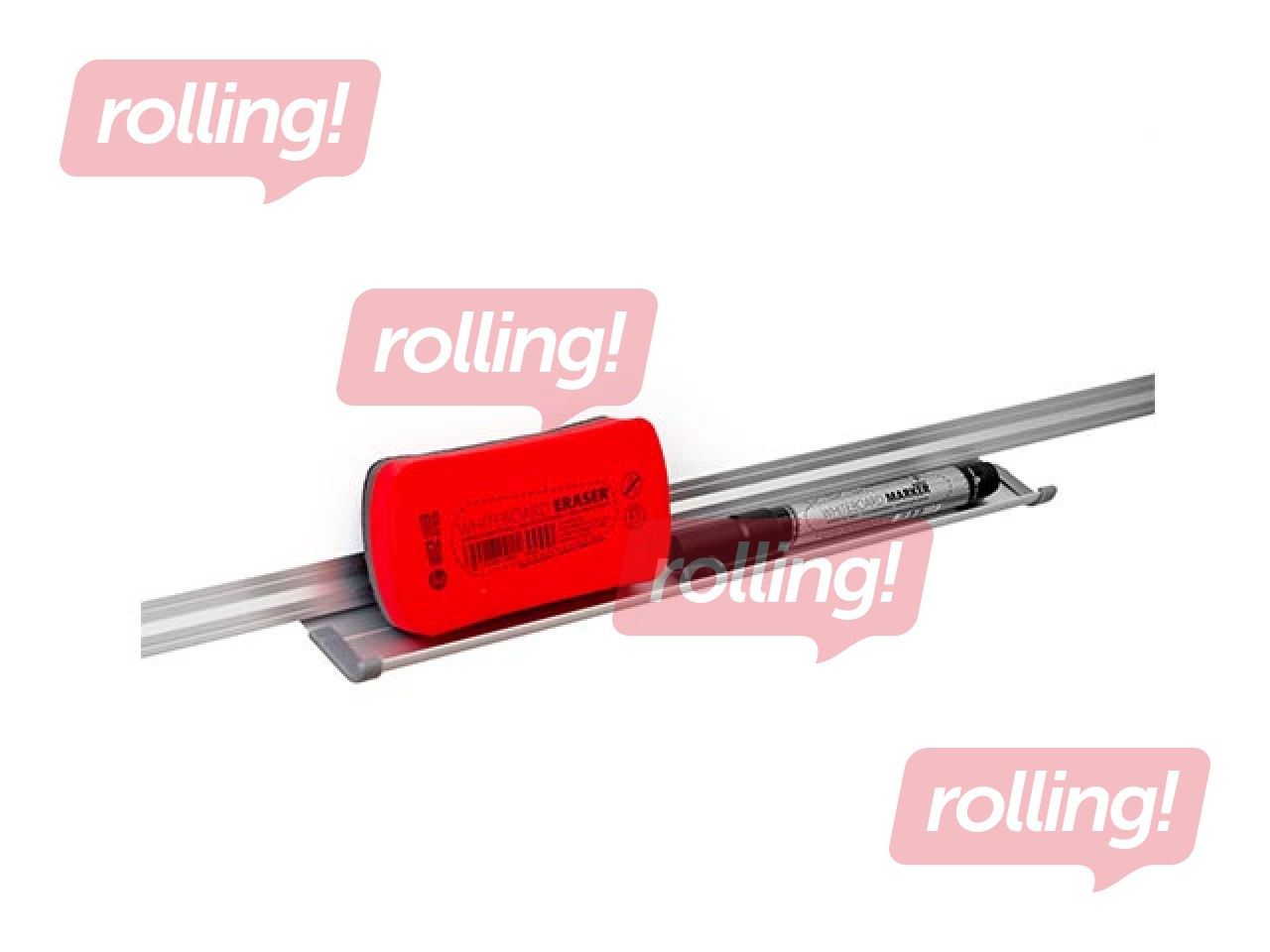 Sienas tāfele alumīnija rāmī projektoram, emaljēta, balta, 200x100cm